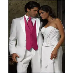 Классический Стиль смокинг для жениха комплект из 3 предметов дружки костюм Индивидуальный заказ Для мужчин костюмы Свадебный костюм для