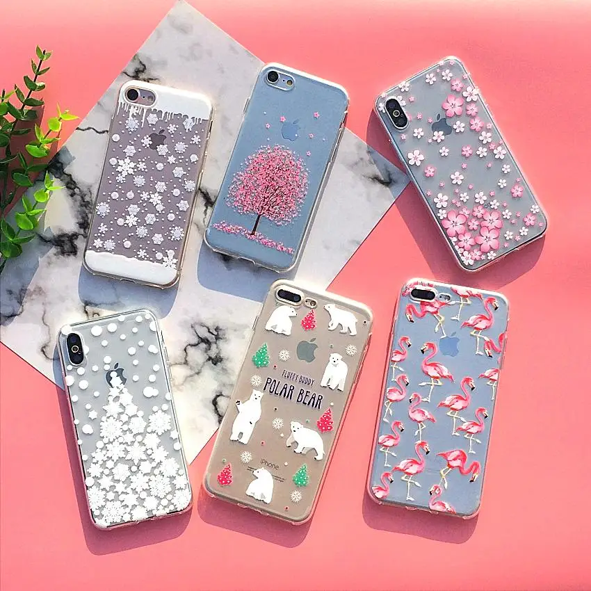Пластичный Силиконовый чехол для Apple iPhone 8 7 плюс 6 S 5S SE X Счастливого Рождества и