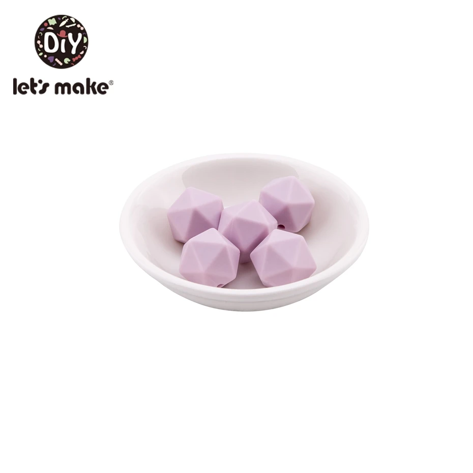 Silicone Beads Hexagon Teether Toy Baby