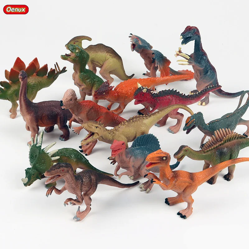 Oenux 16 шт./компл. доисторических маленький с динозавром «Мир Юрского периода» фигурку Savage T-Rex Dinossauro» Животные Модель ПВХ обучающие игрушки для детей