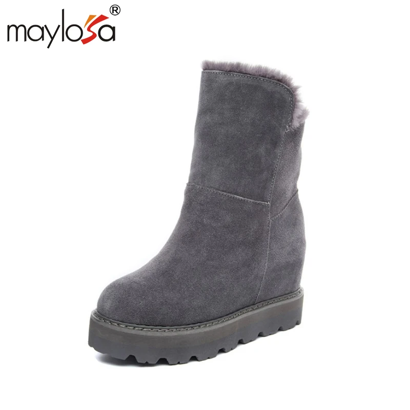 

MAYLOSA High Quality Women Snow Boots slope woman increasing snow boots Winter Shoes for Women Free Shipping