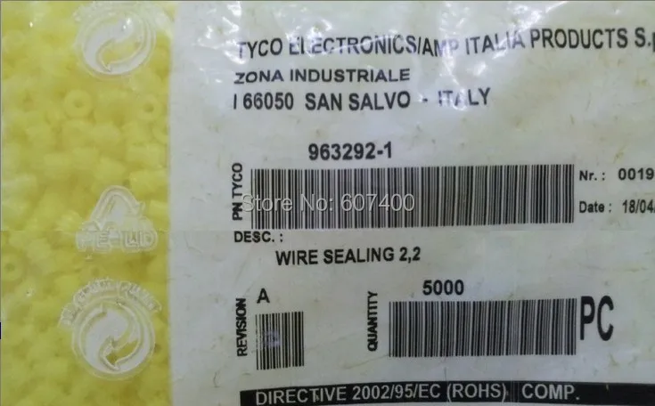 963292-1 CONN уплотнительная вилка JUNIOR P таймер желтый цвет TYCO TE AMP корпуса разъемы 100%