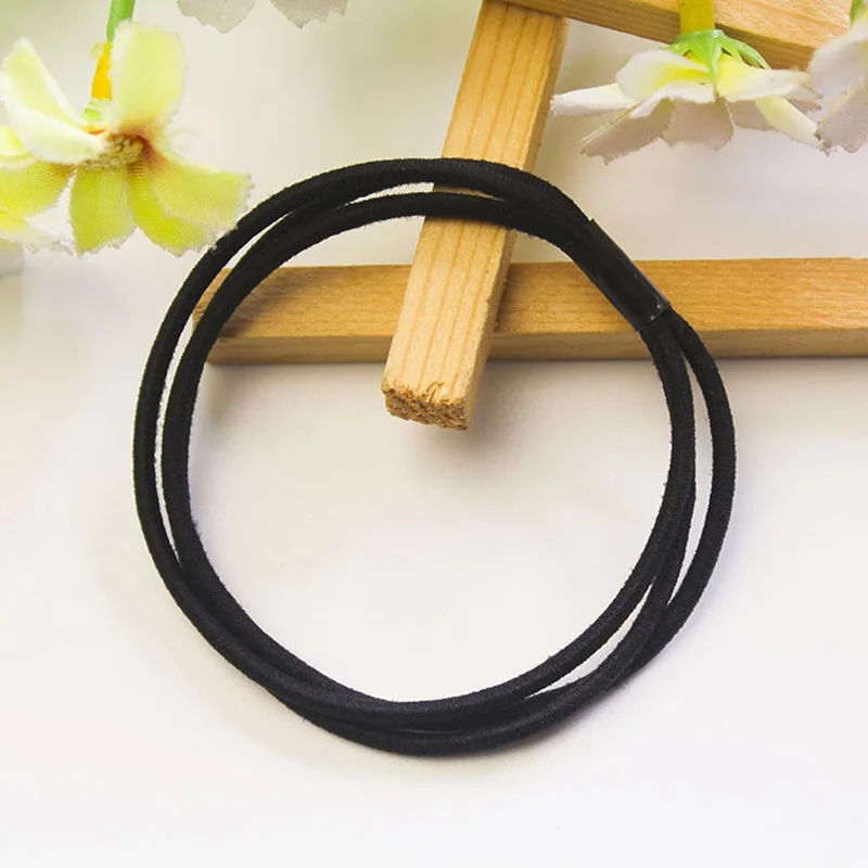 Buy 50Pcs/lot Fashion Black Elastic Hair Bands for