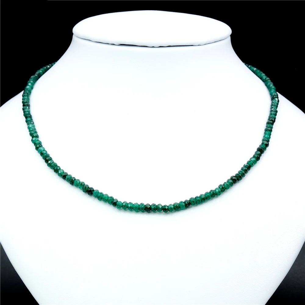 Винтажное классическое ювелирное изделие из натурального камня, изысканные рубиновые сапфиры, изумруды, разноцветное ожерелье-чокер с цепочкой из бисера - Окраска металла: emeralds