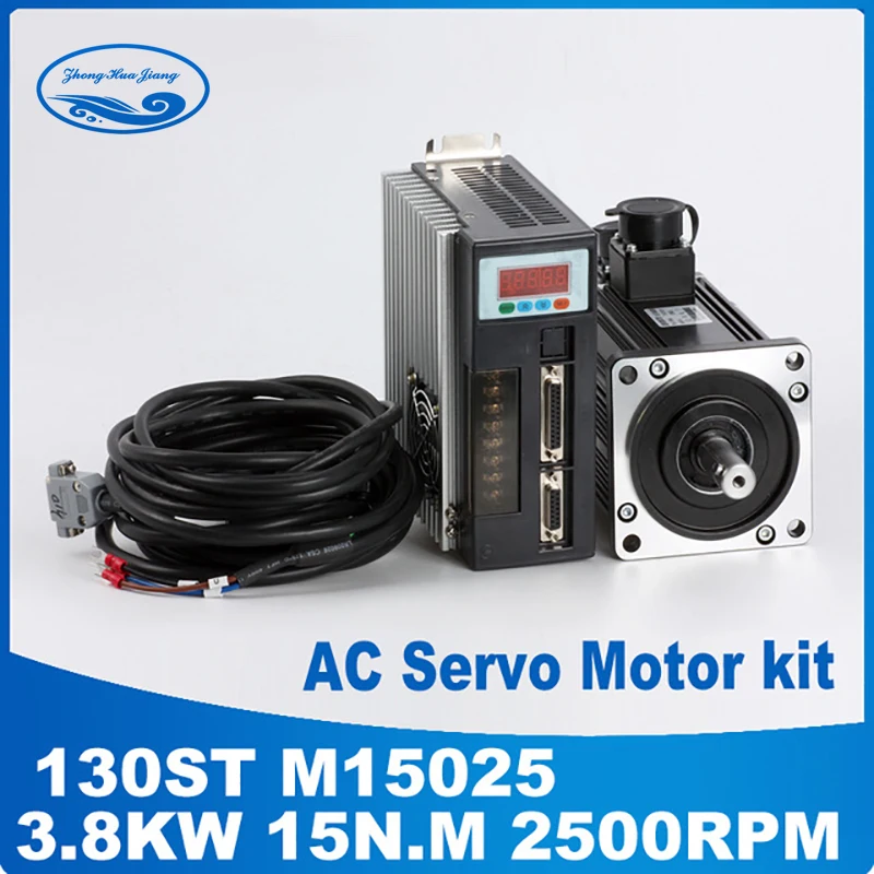 3.8KW ac servo motor 130ST M15025 servo motor 15N.M ac servo drive and motor