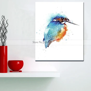 

Handma deAbstract Watercolor Parrot Bird on Branches Oil Painting on Canvas Art Animal Wall Picture For Home Room Cuadros Decor