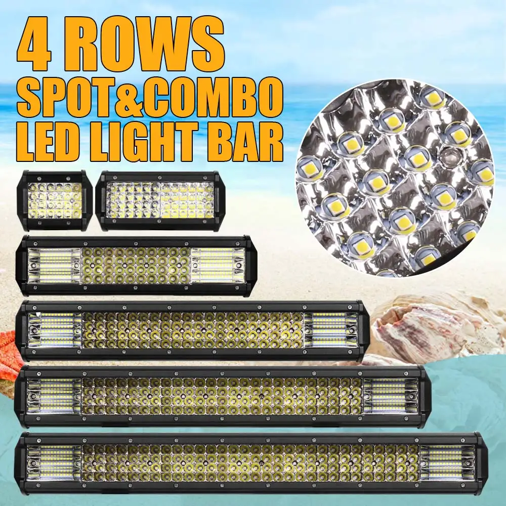 LED Bar 4 / 7 12 17 20 22 inch Light Work Driving Offroad Boat Car Tractor Truck 4x4 SUV ATV 12V 24V | Автомобили и мотоциклы