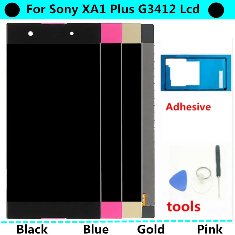 5," ЖК-дисплей для sony Xperia XA1 Plus G3412 G3416 G3426 G3412 G3421 ЖК-экран Сенсорное стекло дигитайзер сборка