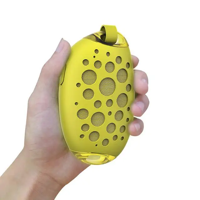 BEESCLOVER мини беспроводной манго Bluetooth динамик открытый переносной стереомикрофон с микрофоном крюк IP54 Поддержка громкой связи вызова d30 - Цвет: Yellow