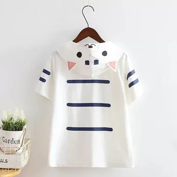 

New Neko Atsume T-shirt The cat backyard men t-shirt Summer cut short-sleeve Loose Cotton tops