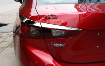 

Stainless Steel Taillight lamp eyebrow Trim Chrome For Mazda3 Sedan 2014 2015