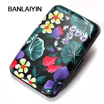 

WholeTide 5* ( Metal Aluminum Business ID Credit Card Case Wallet - Black Lotus