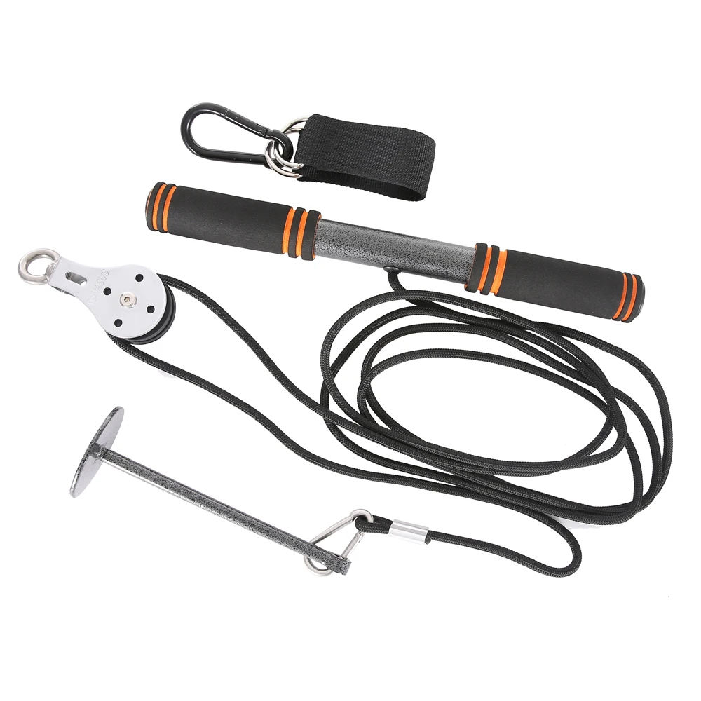 

Fitness Arm Biceps Triceps Blaster Strong Power Stick Pull Rope Wrist Roller Forearm Workout Hand Gripper Strengthener Trainning