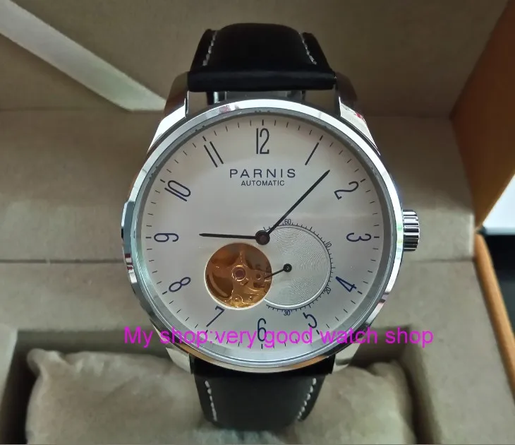 

42MM PARNIS Japanese Automatic Self-Wind mechanical movement white dial men's watch Mechanical watches pa02-8