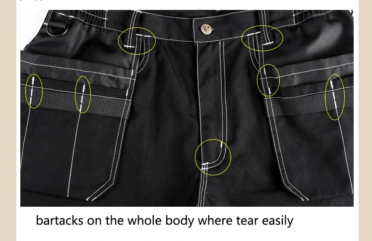 CCGK Men working pants multi pockets work trousers with removable eva knee pads high quality worker mechanic cargo work pants (20)