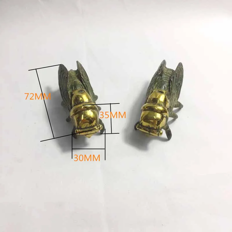 1 шт. Чистая медь Cicada мебель украшение для дома ремесла маленькие поделки