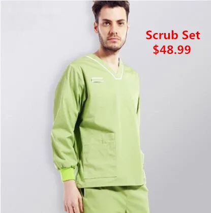 

Classical!Hospital Clinic Woman Man Doctor Nurse Medical Uniform Short Sleeve Pure Color Surgical Operation Scrub Sets,J19