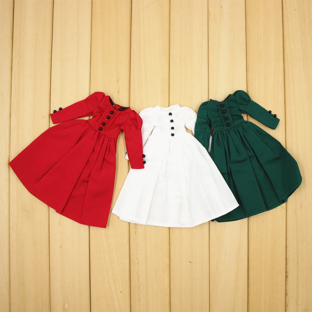 

Clothes For 1/6 Blyth Long Dress Retro Style 3 Colors