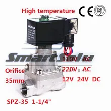 SS304 пилот поршня нормально закрытый 220 В AC два пути электромагнитный Клапан воздуха жидкости steam1-1/4