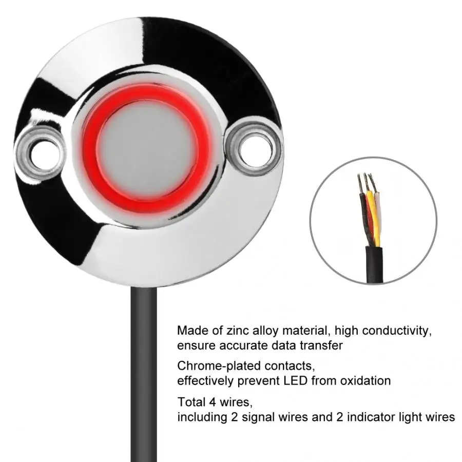 4 провода карты электрод контактного ключа Dallas считыватель штрих-кода с Светодиодный индикатор светильник с хромированным покрытием связаться с нами