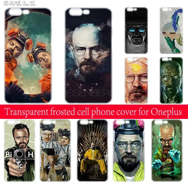 

SHELI Breaking Bad Chemistry Walter transparent hard case cover shell Suitable for Oneplus 5 5T 3 6 Phone cases For Oneplus 6T