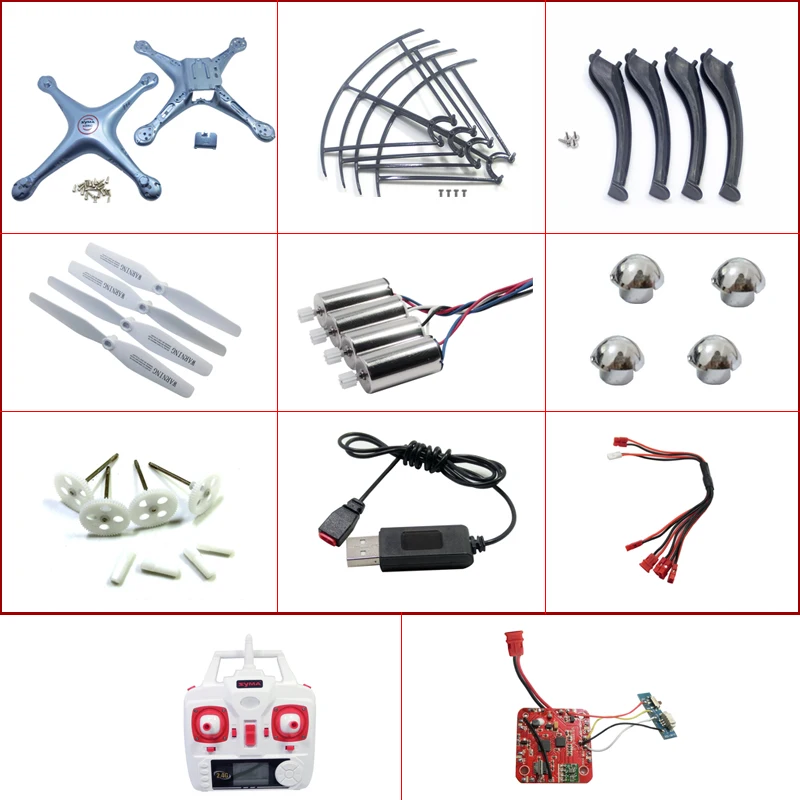

SYMA X5HW X5HC Drone Quadcopter Spare Motor Engine Blades Propeller Wind Landing Gear Charger Original Full Parts