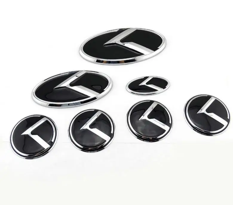 7pcs Auto steering Badge Sticker Logo Emblem Wheel Steer Center Cap car