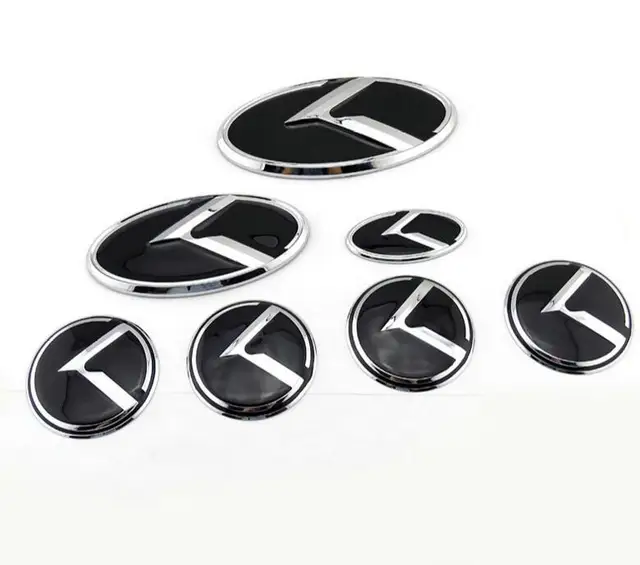 7pcs Auto steering Badge Sticker Logo Emblem Wheel Steer Center Cap car