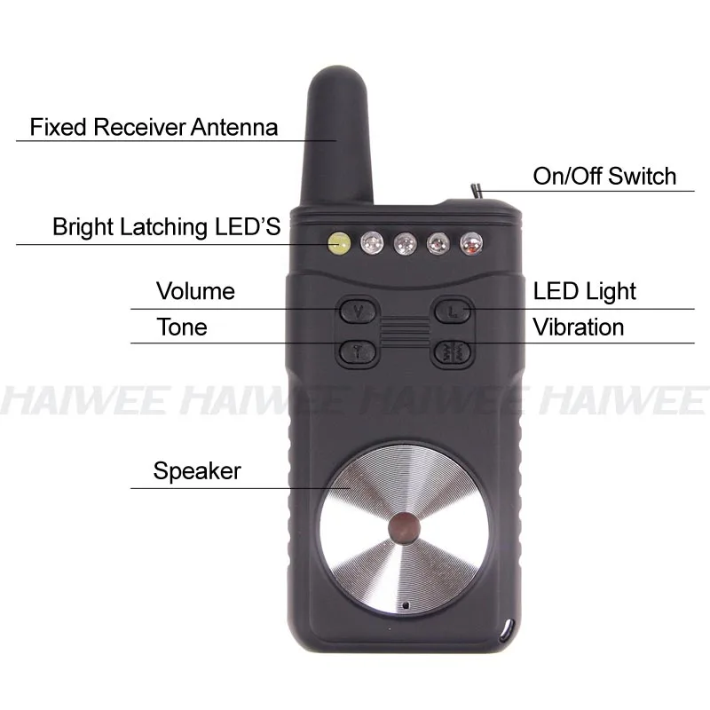 Хорошее качество 4+ 1 красочные светодиодные беспроводной прием ловли карпа укуса сигнализации