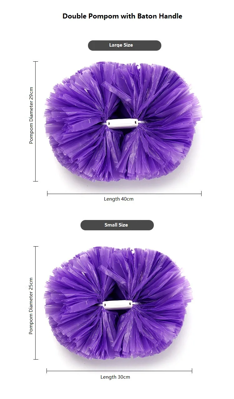 1 قطع التشجيع التشجيع بوم بومس بوم الكريات المشجع أضاليا الكرة الرقص حزب حلي الإكسسوار مجموعة مزدوجة الألوان