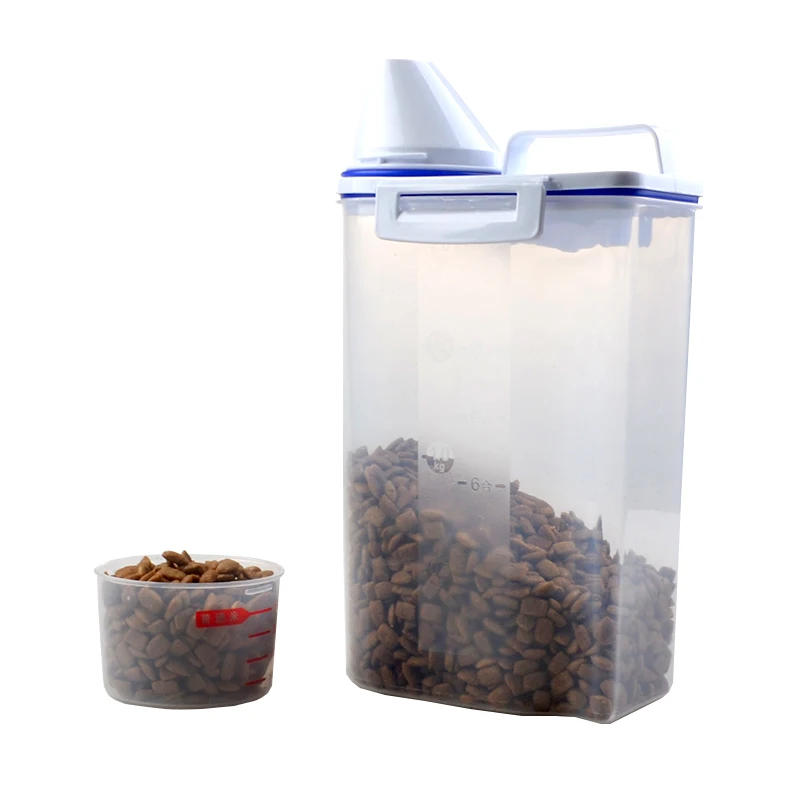 2300ML Larger Capacity Kitchen Storage Bottles Rice Holder Box Cereal Bean Container Sealed Box With Measuring Cup Spice Jar