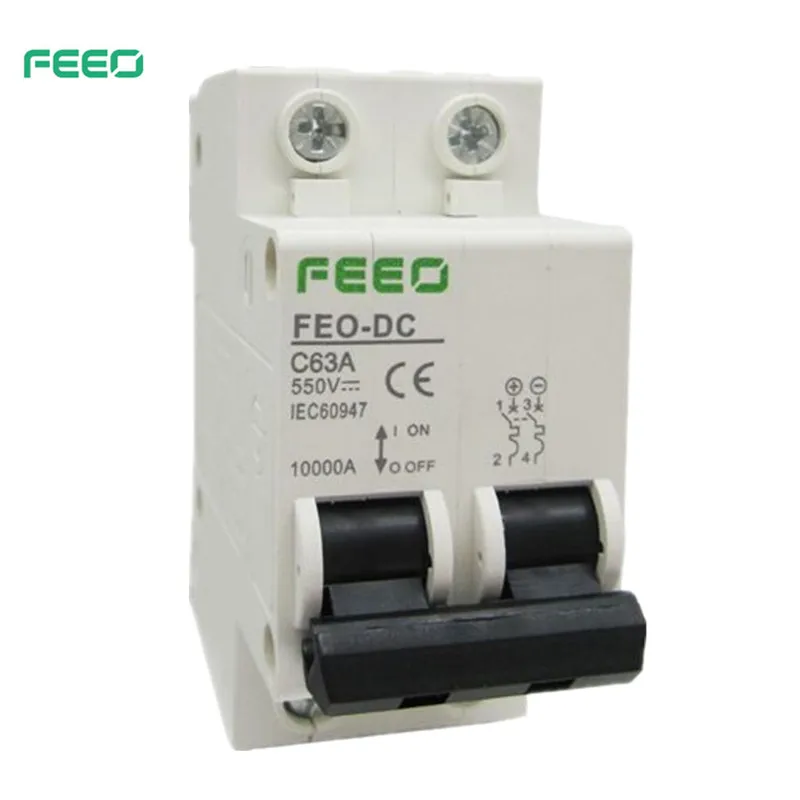 

3P 63A DC 125V Circuit breaker MCB Solar Energy Photovoltaic PV