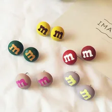 

Korea Creative MM Color Candy Earrings Sweet Cute Fun Trendy Temperament Fresh Fashion Young Girl Gift Woman Jewelry