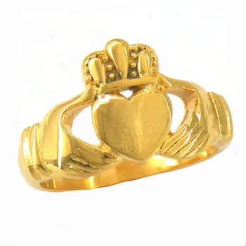 

FANSSTEEL Stainless steel jewelry INFINITY LOVE HEART PRINCESS CROWN CLADDAGH FRIENDSHIP RING FSR11W28G