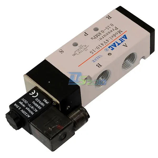 

Good Quality 1/2" AC 24V 5 way 2 position Pneumatic Electric Solenoid Valve NPT Air Aluminum