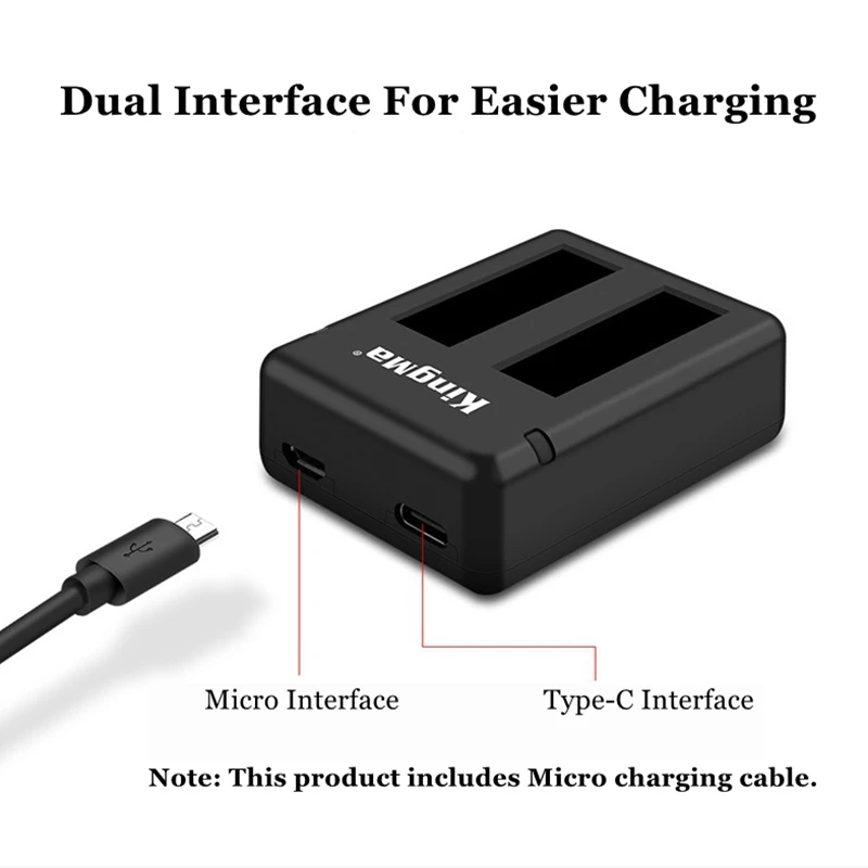 Новое поступление Insta360 One X 1150mAh заряжаемый 2 шт аккумулятор + Micro/Type C порт двойное