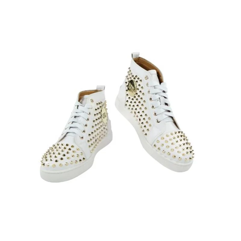 LTTL/Мужская обувь с шипами; классические модные белые Дизайнерские мужские кроссовки из натуральной кожи; дышащая мужская обувь на шнуровке; повседневная обувь на плоской подошве - Цвет: as picture
