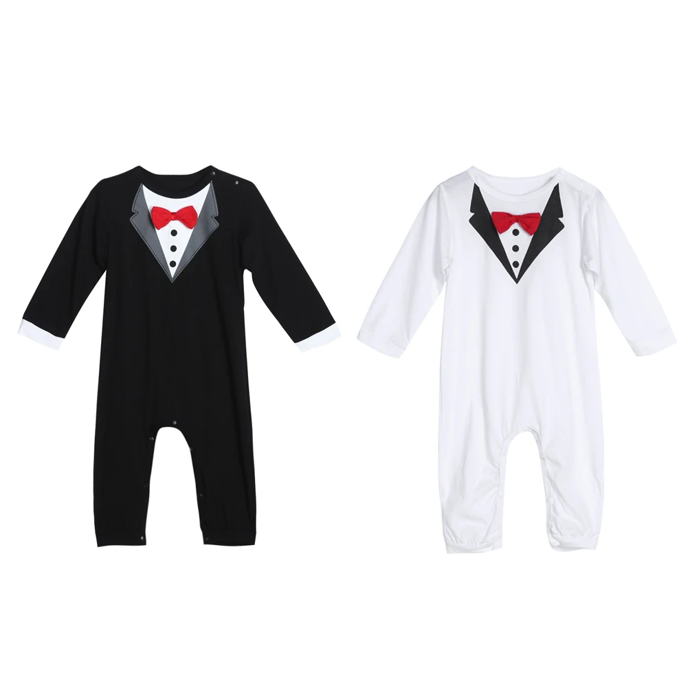 Toddler Handsome Baby Pompers Cool Boy Clothes Baby Long Sleeve Suit Infant Jumpsuit GentlemenBlack Bowknot Rompers Formal Suit Toddler Handsome Baby Pompers Cool Boy Clothes Baby Long Sleeve Suit Infant Jumpsuit GentlemenBlack Bowknot Rompers Formal Suit