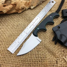 Походный спасательный шейный нож, 9Cr18Mov лезвие МИКАРТА Ручка выживания фиксированные ножи, тактический маленький нож