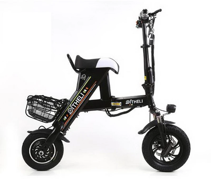 Perfect Venividivici Super light Mini-electric bike with Basket folding female small electric car lithium battery adult scooter 20