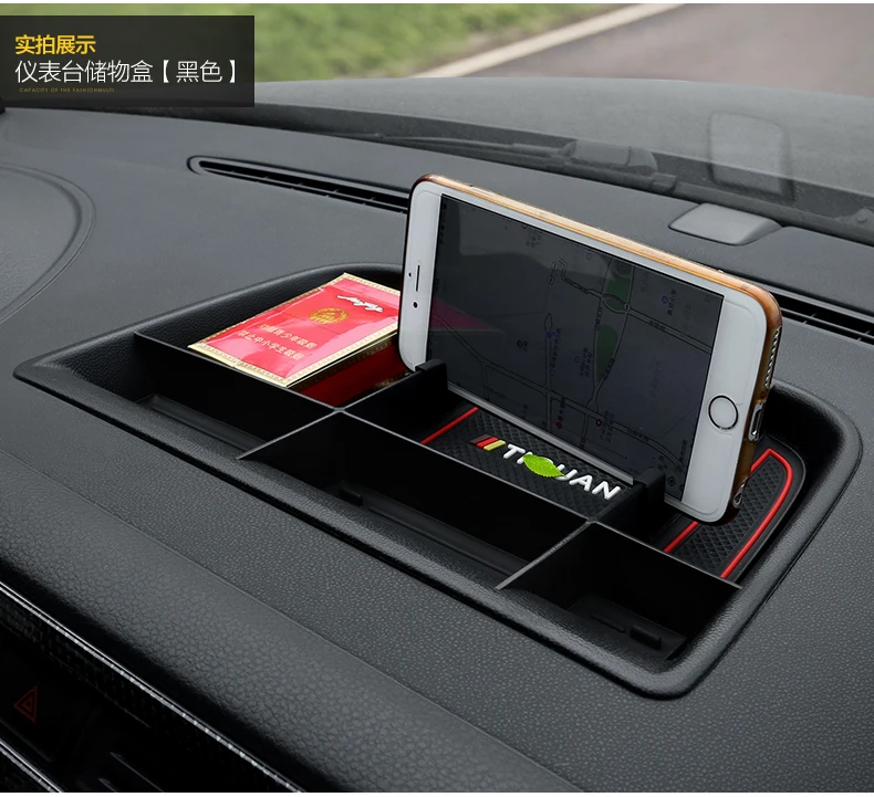 

Car accessories Front Central Console Dashboard Storage box Holder For vw tiguan mk1 2011 2012 2013 2014 2015 2016