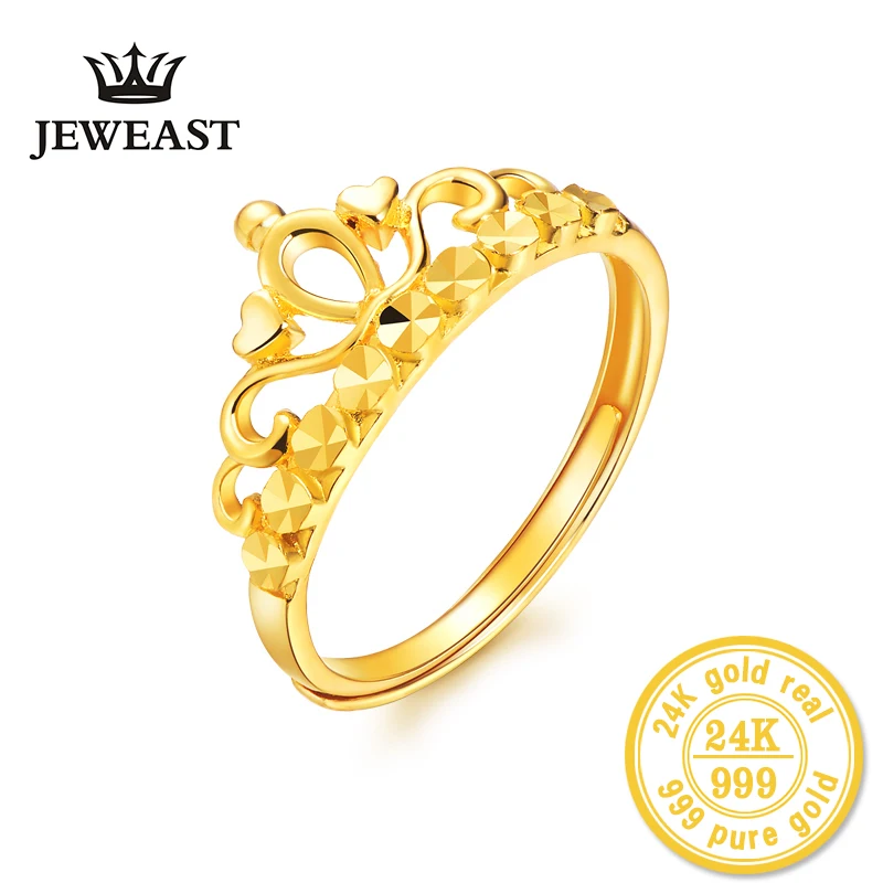 Buy 24K Pure Gold Ring Fine Jewelry Real Solid Au999