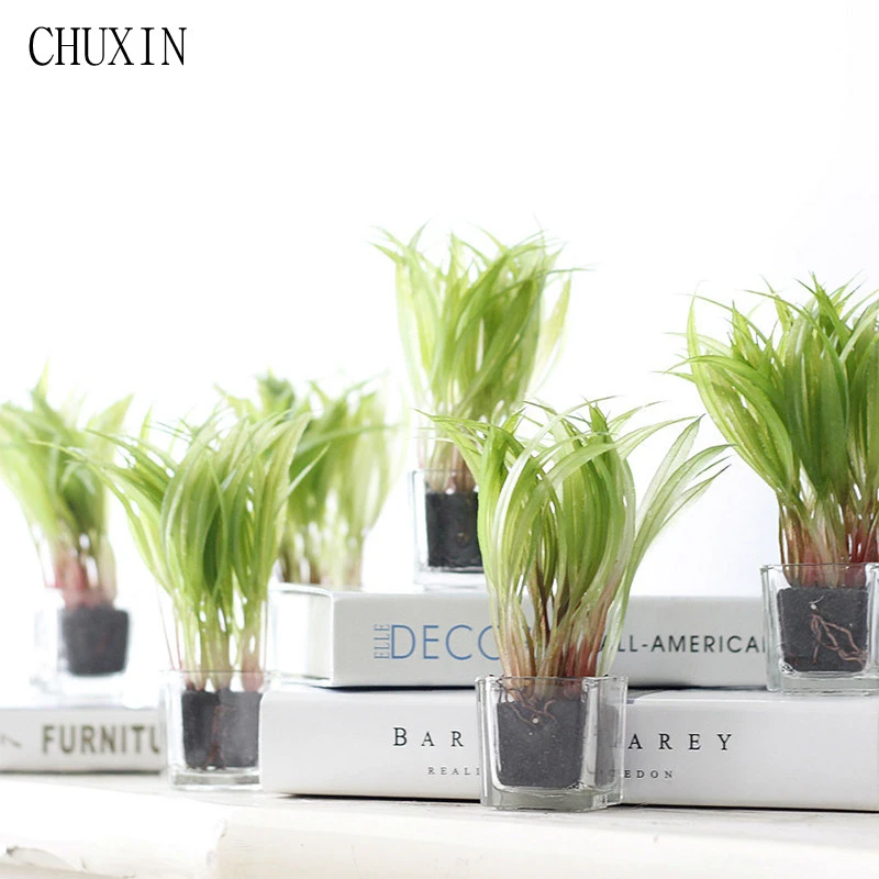 韓国ホームデコレーションミニ盆栽人工植物グリーン小麦苗ガラスミニ鉢植え人工多肉植物庭の装飾 Decoration Minie Decorative Decorativedecorative Home Decor Aliexpress