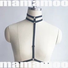 Новинка; Цвет Черный; пикантные; в готическом стиле и стиле панк женские elasticb оды портупея бюстгальтер 90-х белье бандаж, портупея бюстгальтер пояс для тела жгут