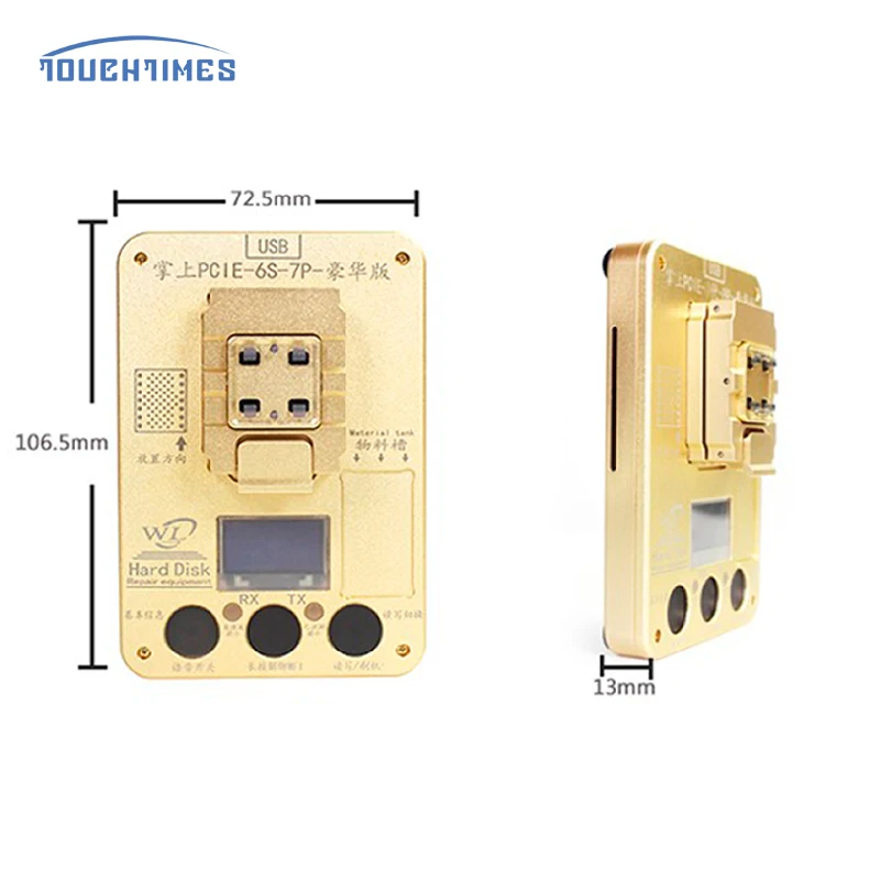 WL PCIE NAND Programmer Flash IC Chip For iPhone X 8 8P 6S 6SP 7 7P iPad Pro Hard Disk Test HDD Serial Number SN Repair Equipmen