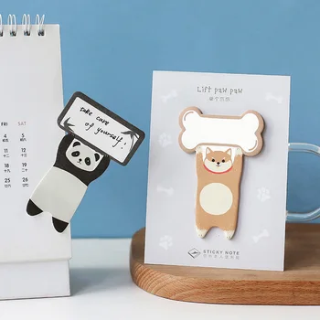 

4 pcs Cartoon animal paw sticky note Cute panda bear post memo pad marker it stickers Stationery Office School supplies F114