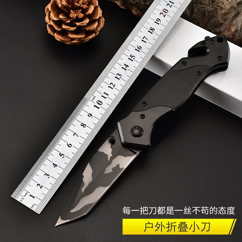 

Tactical 56HRC High Hardness 7CR13 Camouflage Blade G10 + Steel Tail Folding Knife Outdoor Camping Hunting Survival EDC Tools
