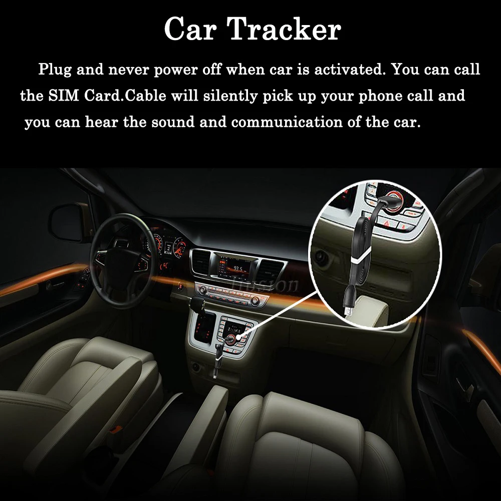 Автомобильный локатор gps отслеживание активности устройства сигнализации трекер USB кабель зарядное устройство Слушайте звук GSM GPRS для iPhone Android
