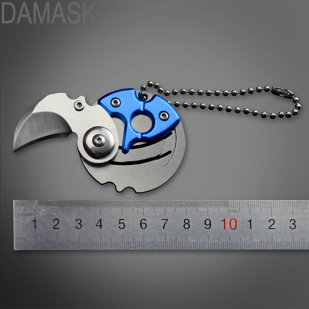 

DAMASK Outdoor Survival Pocket Knife Stainless Steel Keychain Coin Knife EDC Mini Letter Opener Carry Tool Small Pocket Knife