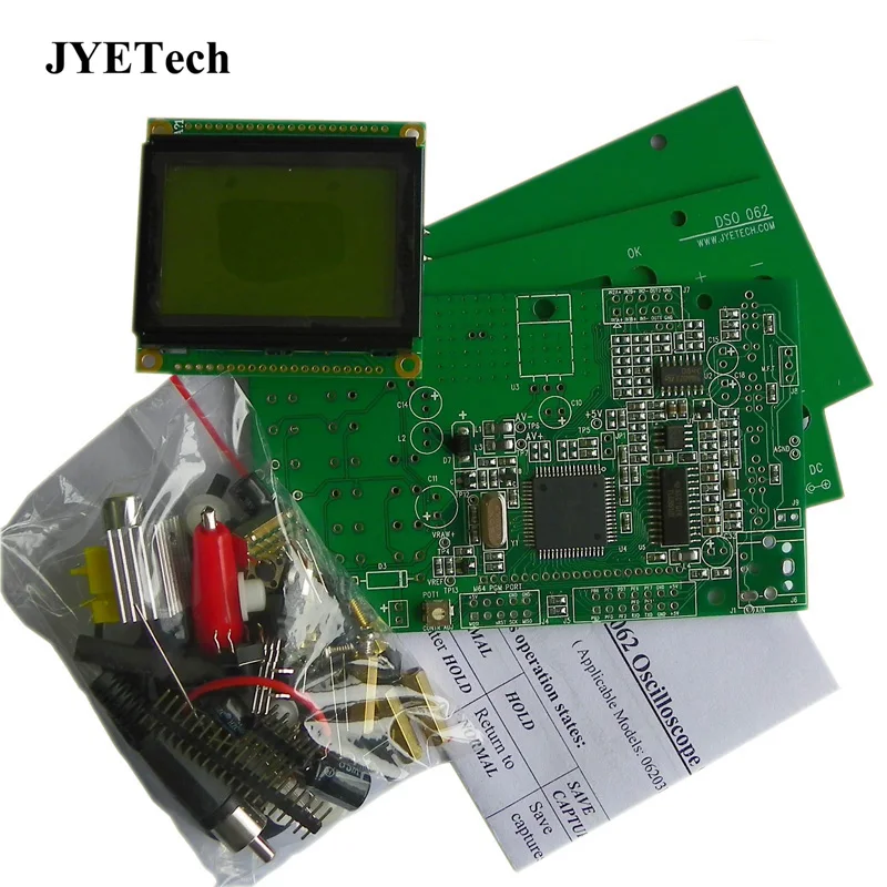 

JYETech Original DSO062 pocket-size digital oscilloscope kit 1 MHz Analog Bandwidth 20 MSa/s DIY Kit for Arduino